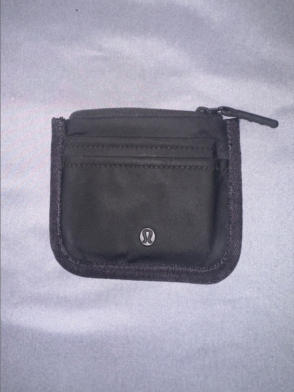 Lululemon Small Black Nylon Zip Wallet